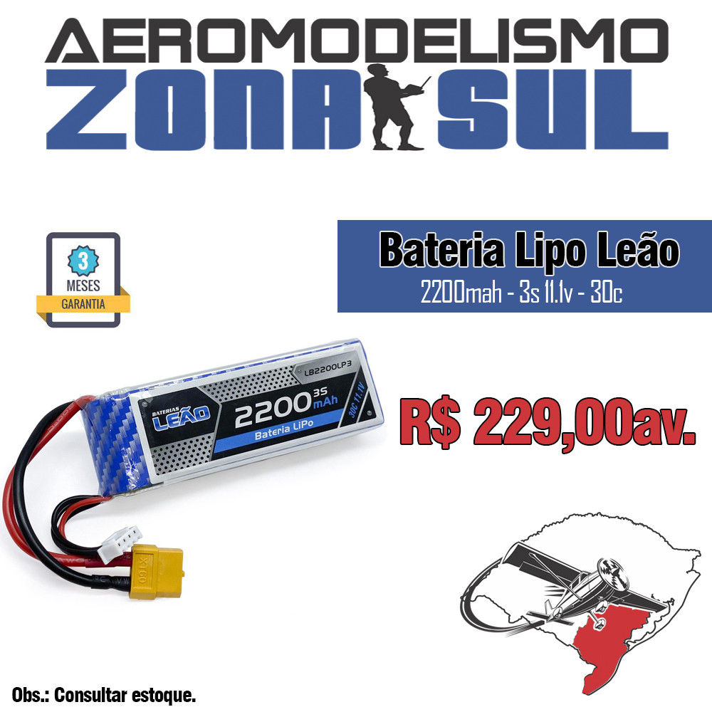 Bateria LiPo 3s 11.1v 2200mah