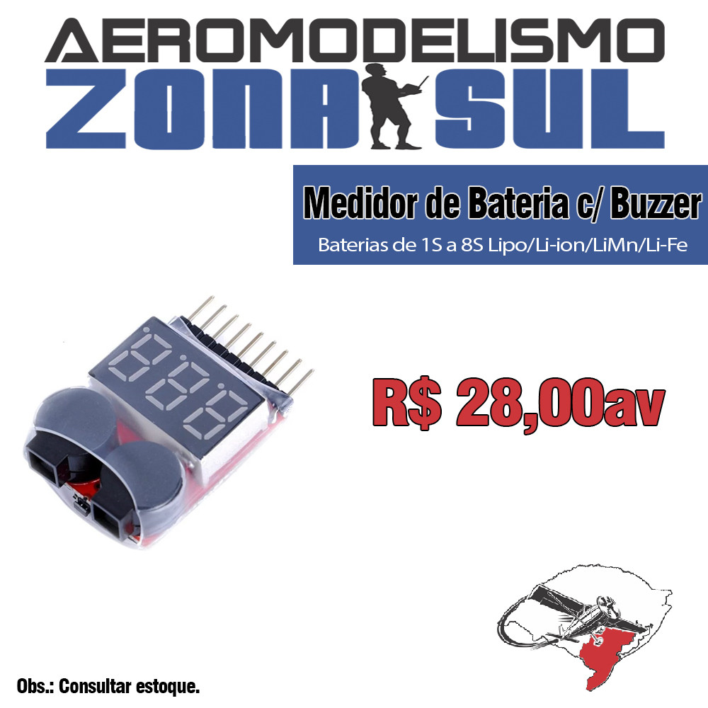 Medidor de Bateria c/ Buzzer