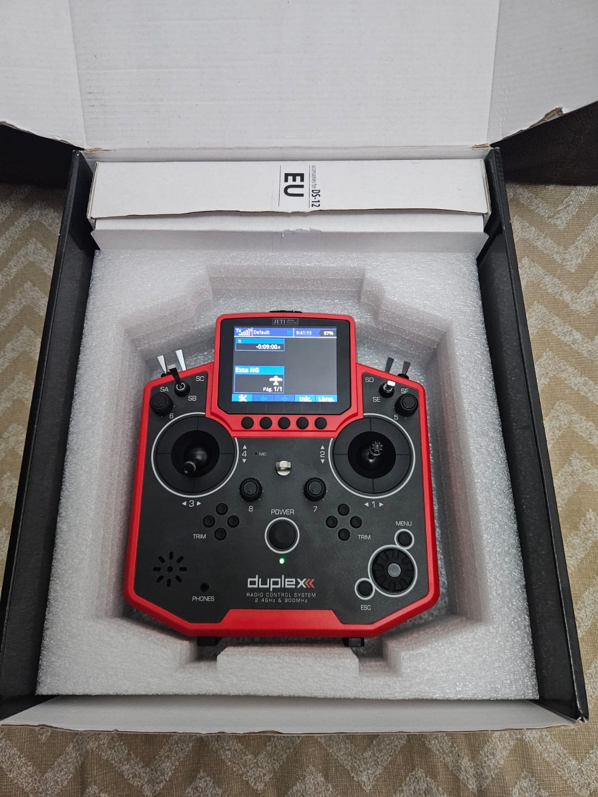 Rádio transmissor JETI DS-12 Vermelho